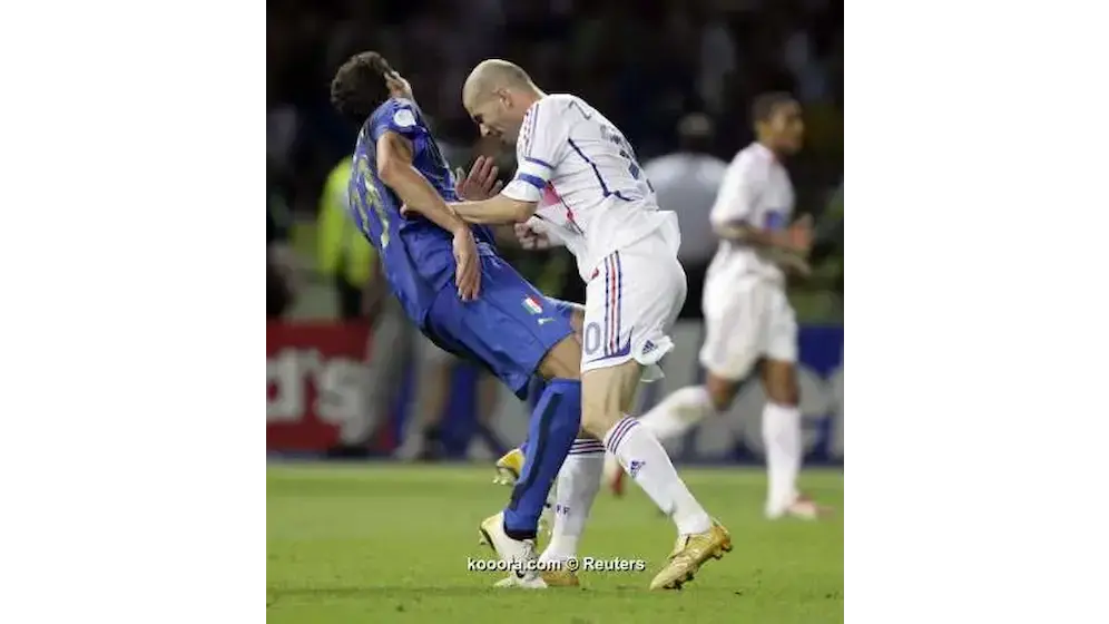 Zidane and Materazzi in the famous shot